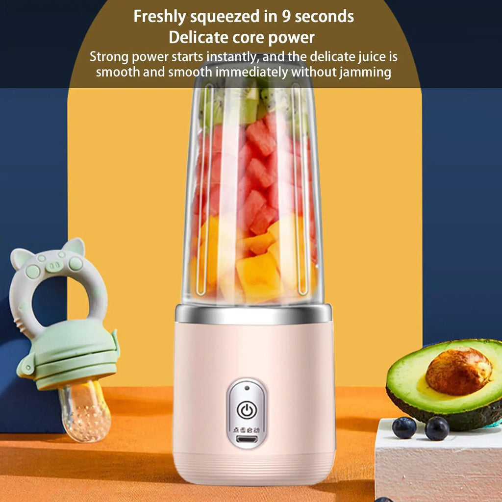 Portable Juice Blender USB Rechargeable Juicer Cup Personal Juicing Maker Blending Machine for Gym Office Apartment Travel