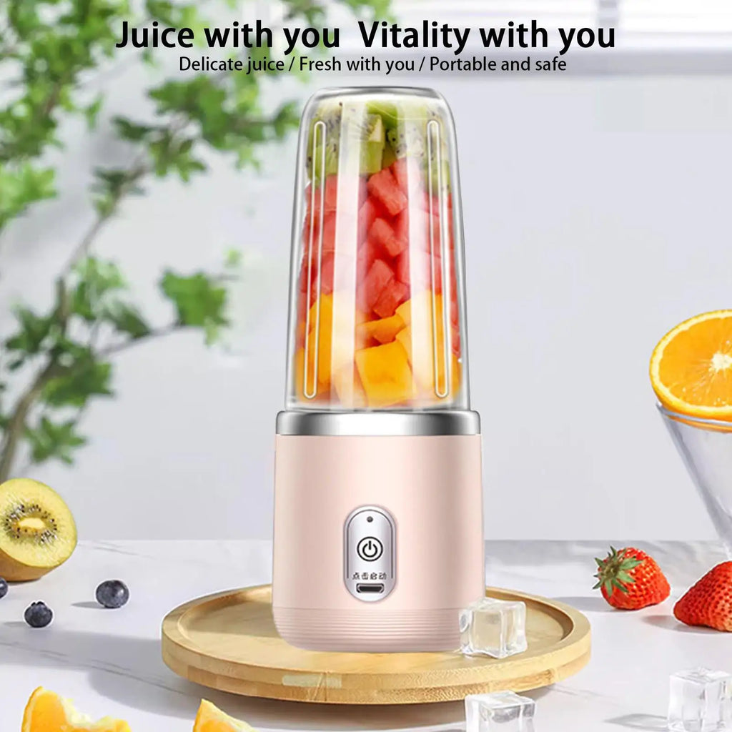 Portable Juice Blender USB Rechargeable Juicer Cup Personal Juicing Maker Blending Machine for Gym Office Apartment Travel