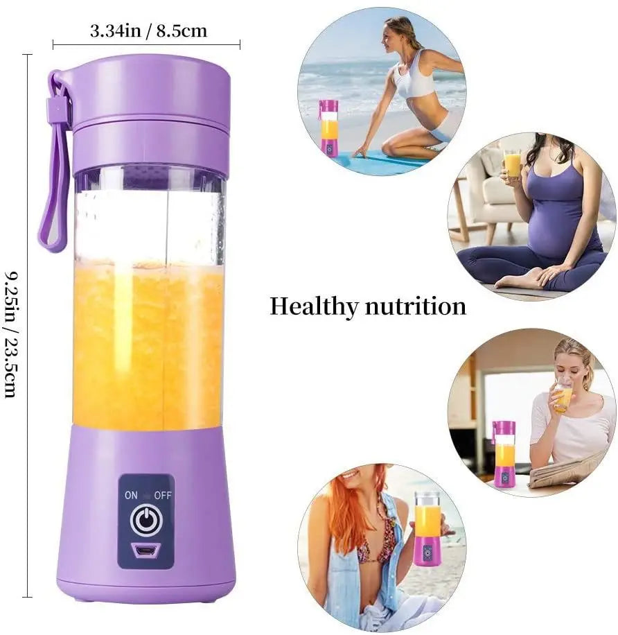 Portable Mini Electric Juicer USB Charging Smoothie Milkshake Maker Automatic Fresh Squeezer Fruit Orange Lemon Kitchen Blender